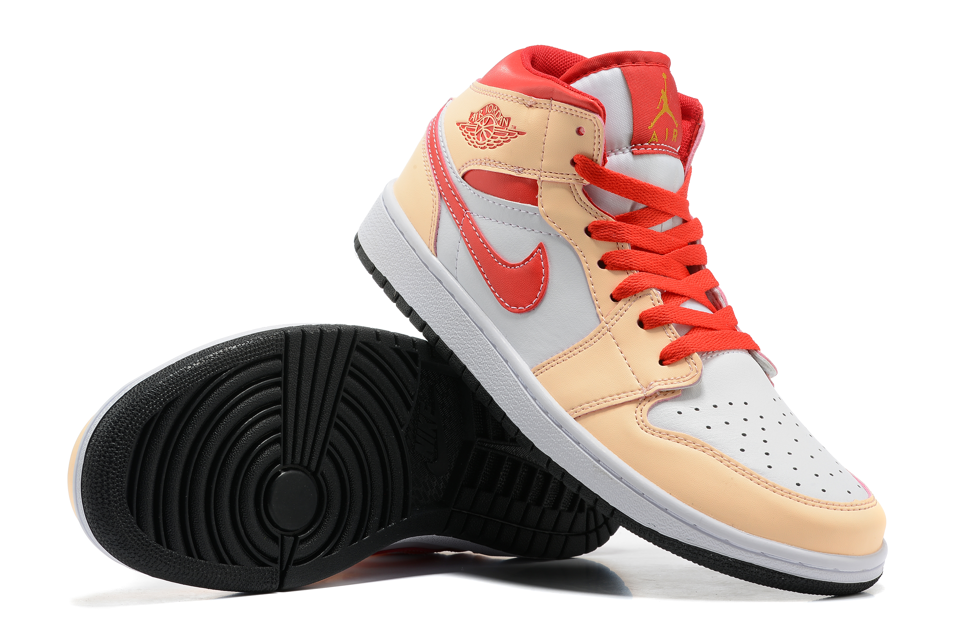 New 2022 Air Jordan 1 Retro Pink Peach White Shoes
